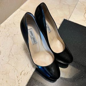 Jimmy Choo Black Patent Leather Pumps Size 39